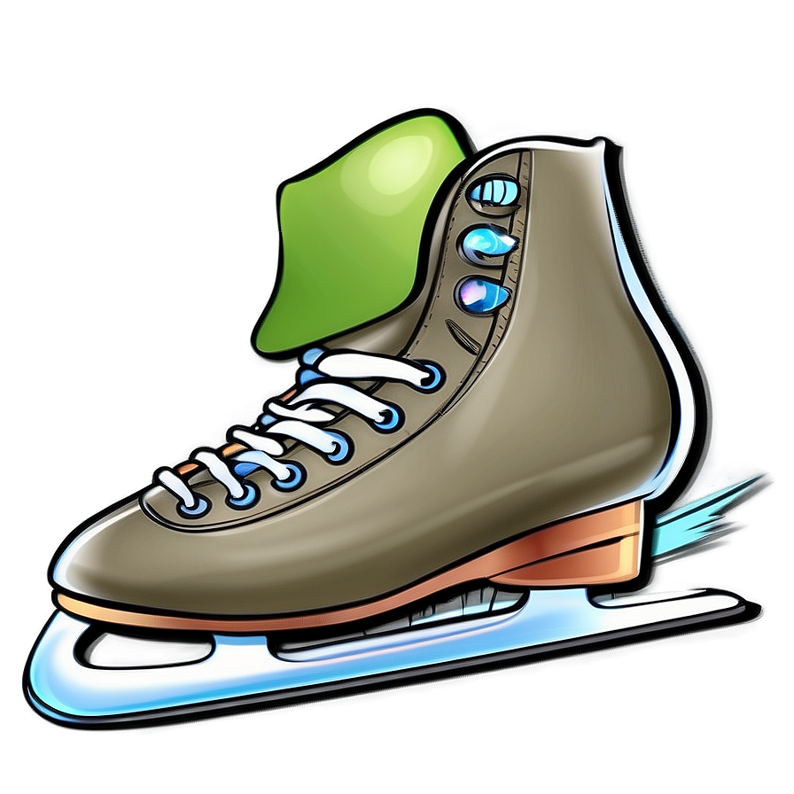 Cartoon Ice Skates Png 15