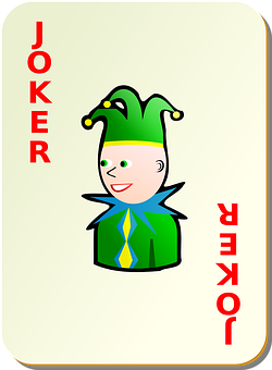 Cartoon Joker Playing Card