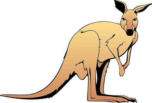 Cartoon Kangaroo Vector