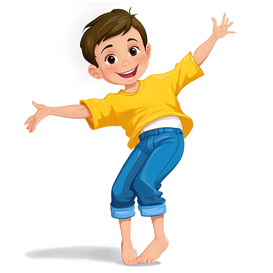 Cartoon Kid Doing Cartwheel Png 06132024