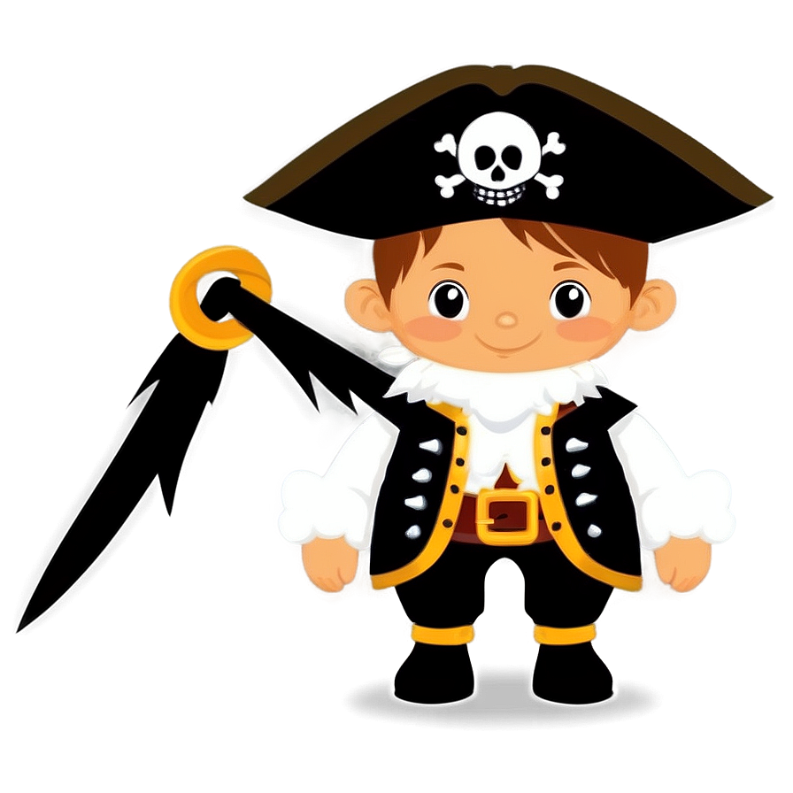 Cartoon Kid In Pirate Costume Png 06132024