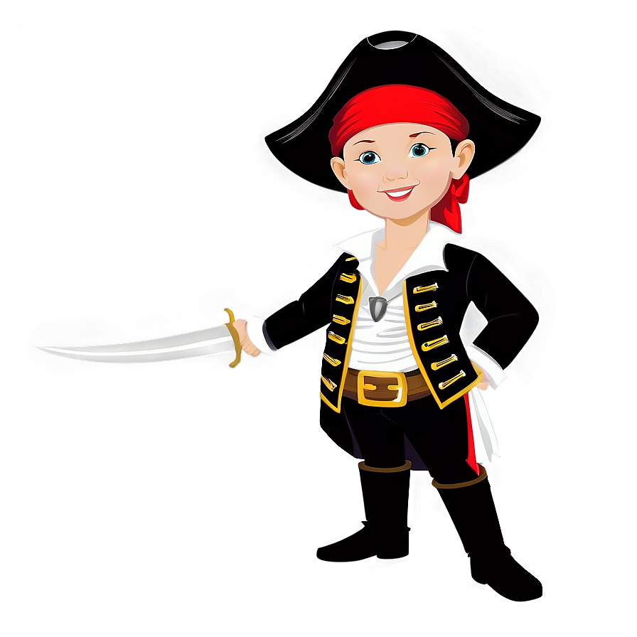 Cartoon Kid In Pirate Costume Png Rjy21