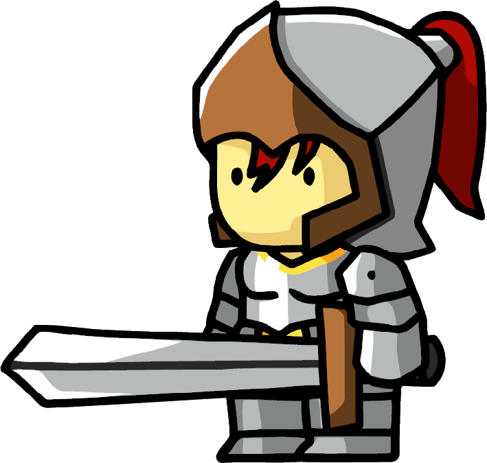 Cartoon Knight With Sword