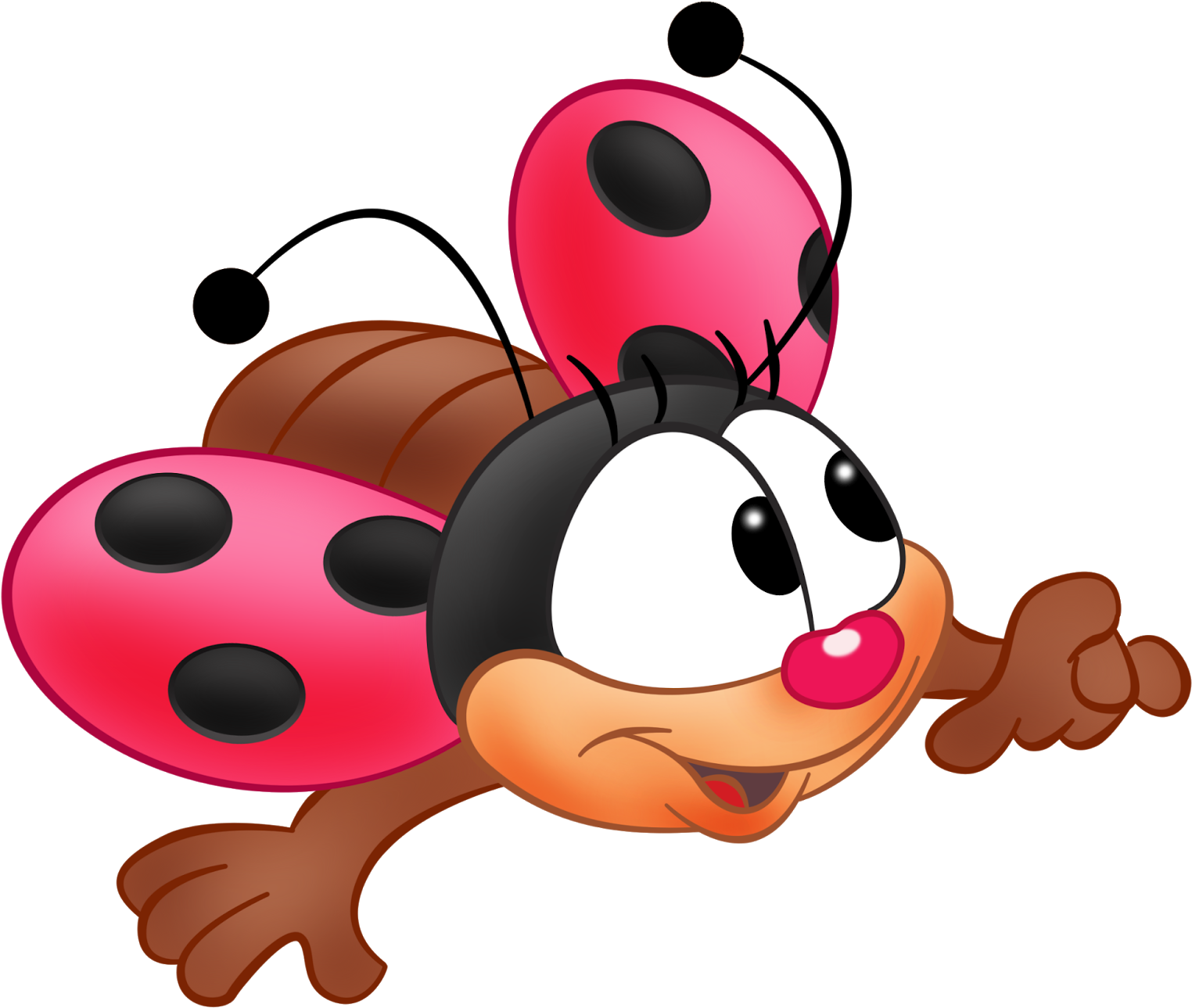 Cartoon Ladybug Pointing