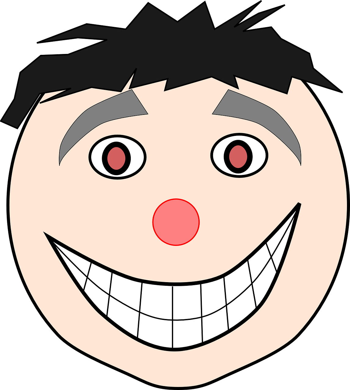 Cartoon Laughing Face Graphic