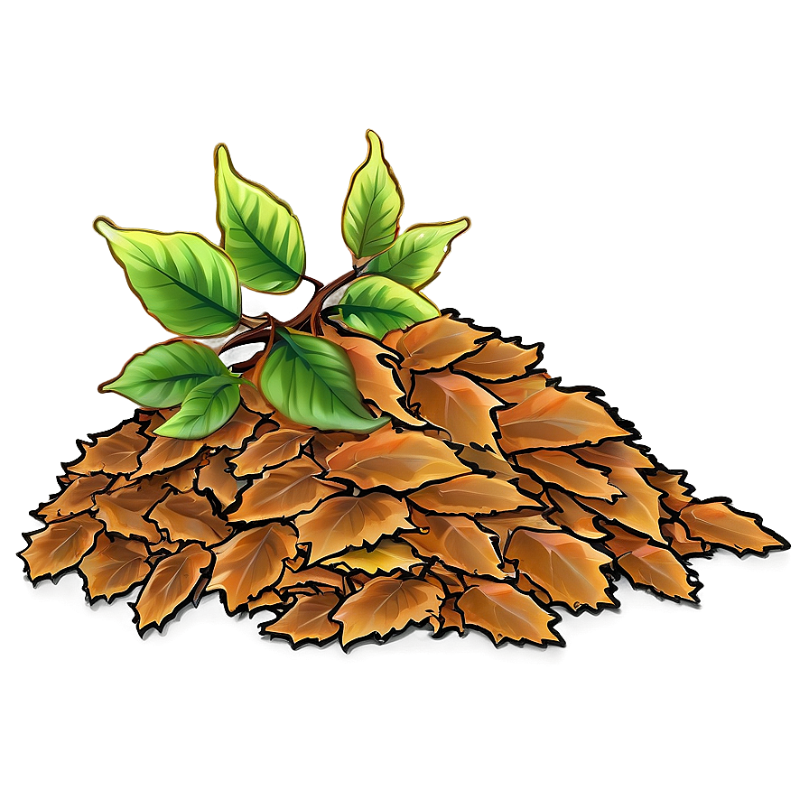 Cartoon Leaf Pile Png 90