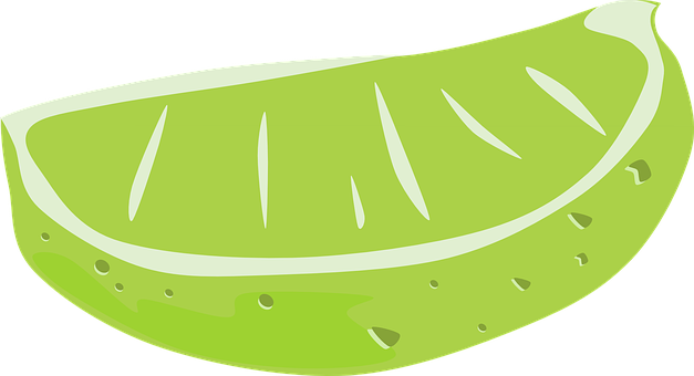 Cartoon Lime Slice Graphic