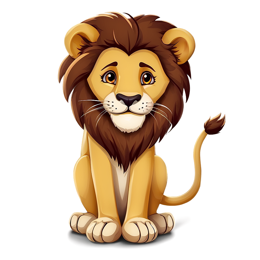 Cartoon Lion Cute Png 05032024