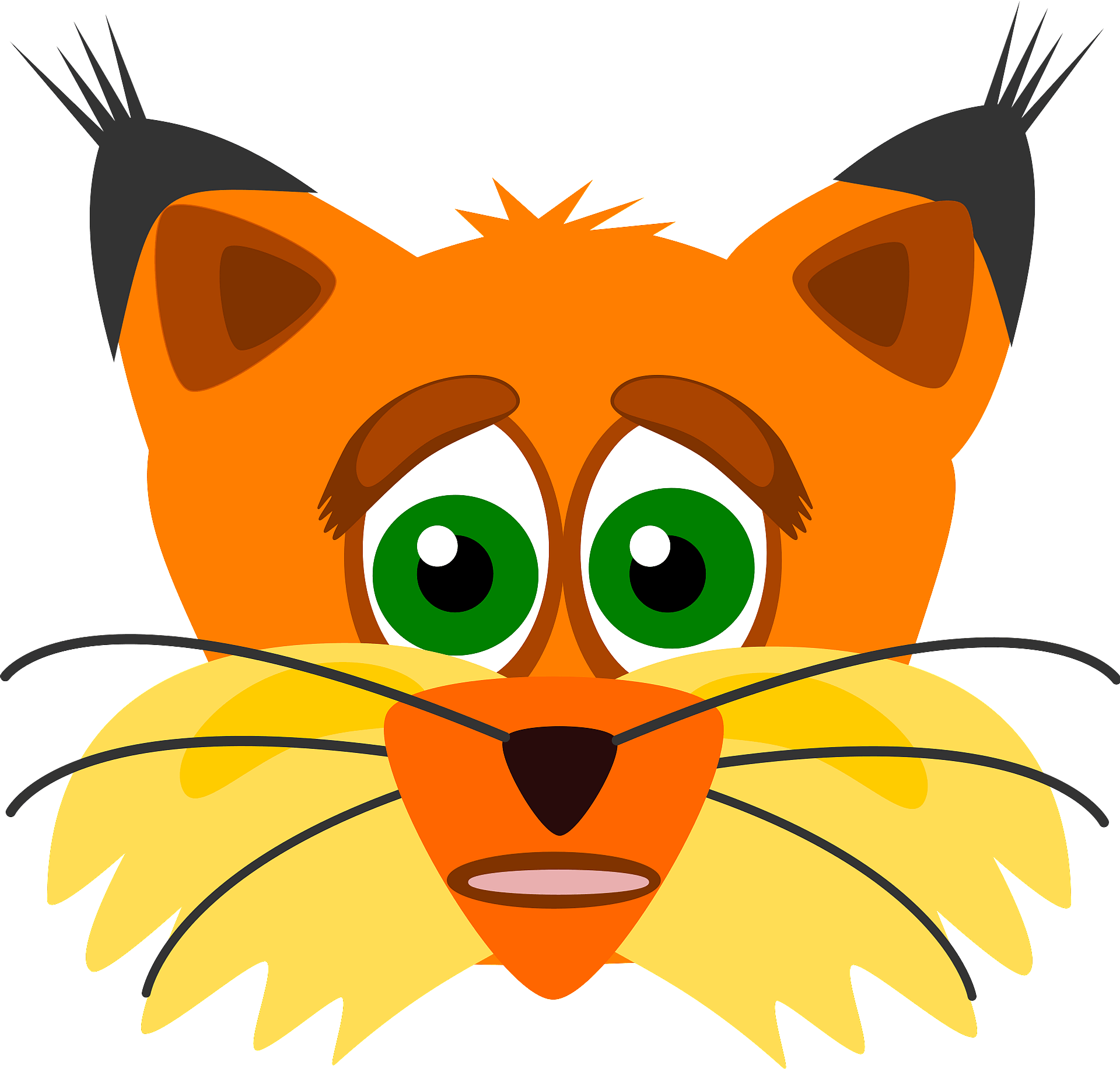 Cartoon Lynx Face Graphic