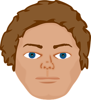 Cartoon Male Face Vector