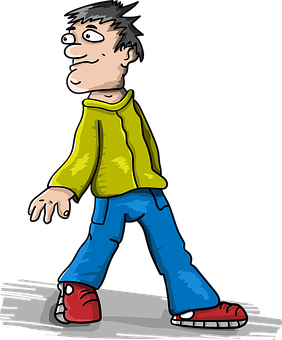 Cartoon Man Walking