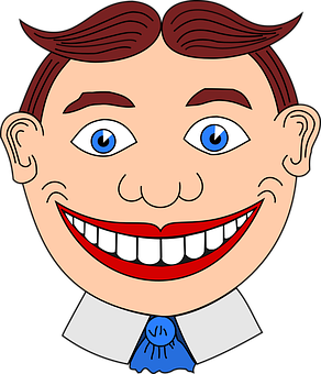 Cartoon Man With Big Smile