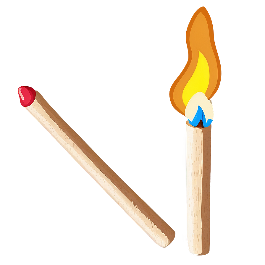 Cartoon Matchstick Fire Png 5