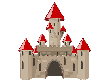 Cartoon Medieval Castle Illustration