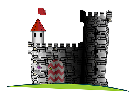 Cartoon Medieval Castle Illustration