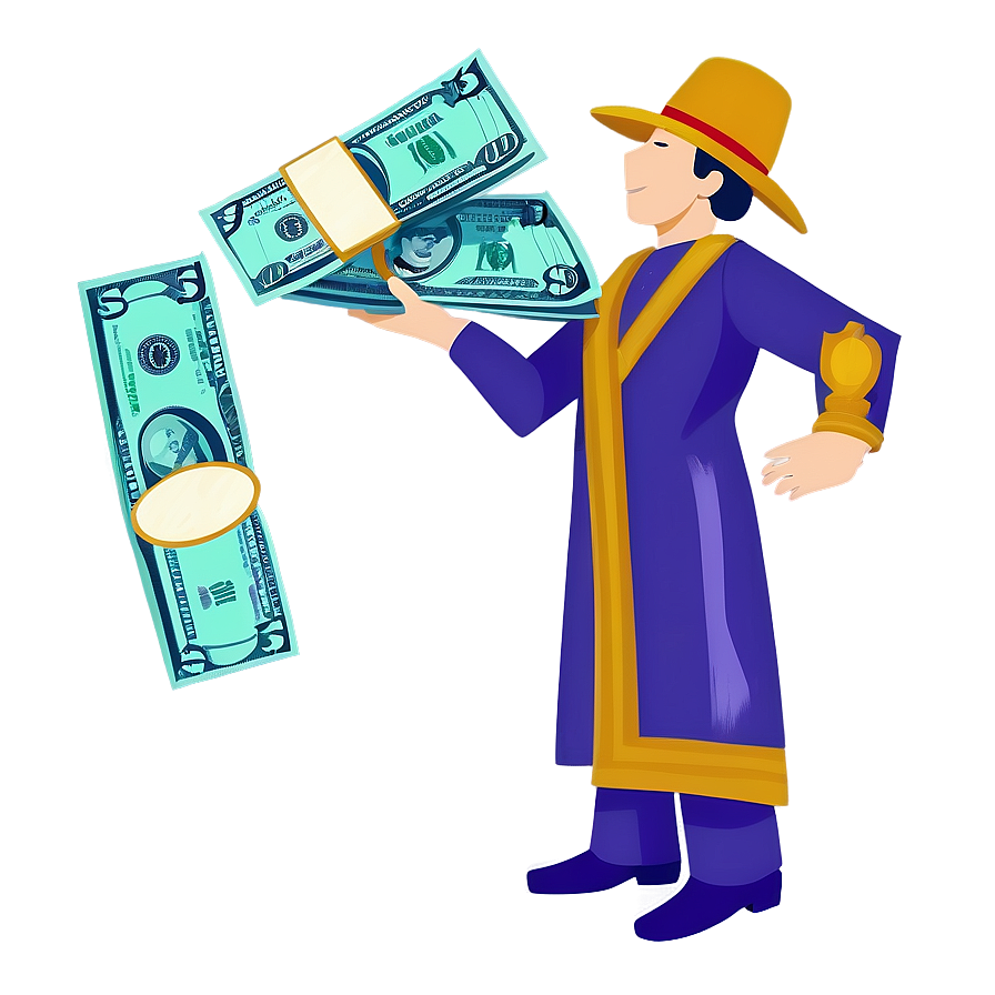 Cartoon Money In Hand Png Nck60