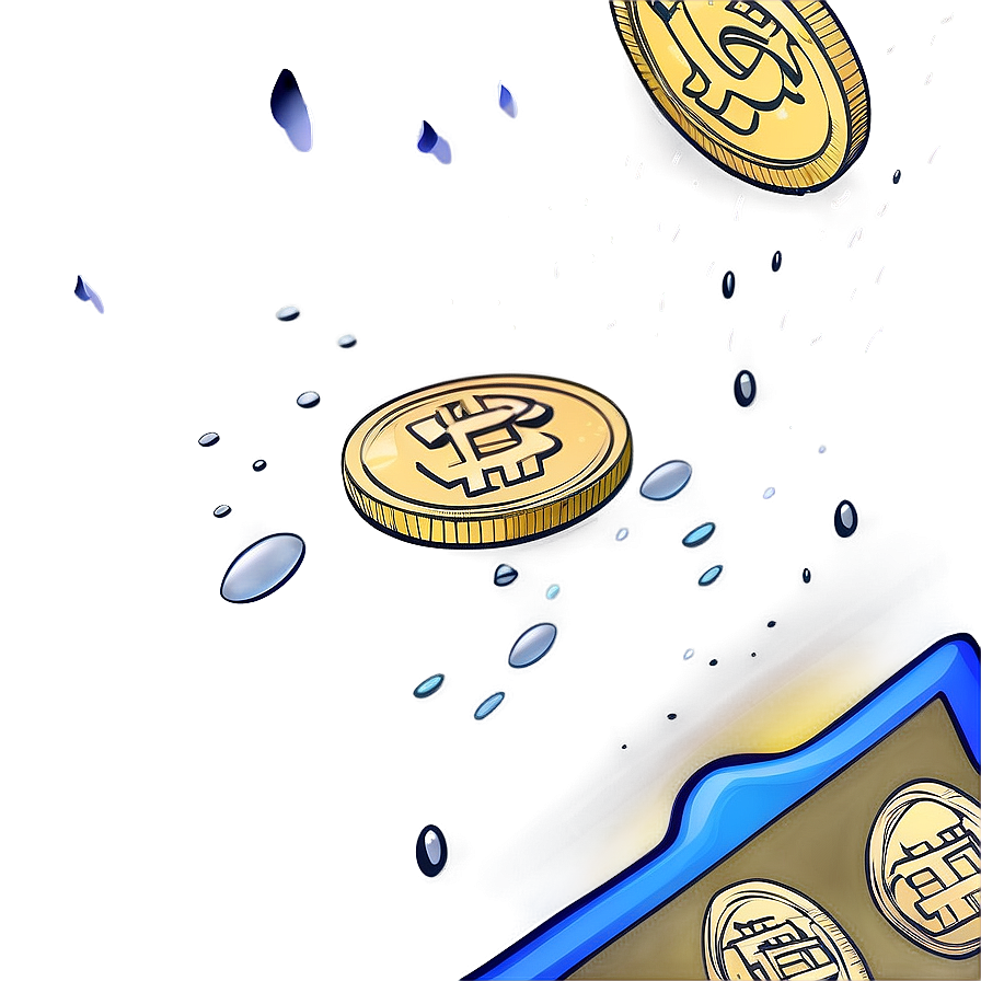 Cartoon Money Rain Png Tas