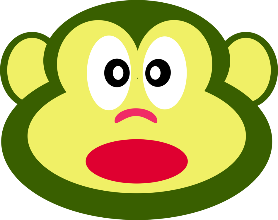 Cartoon Monkey Face Graphic