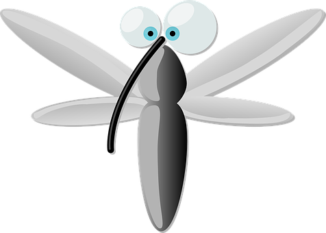 Cartoon Mosquito Vector Illustration