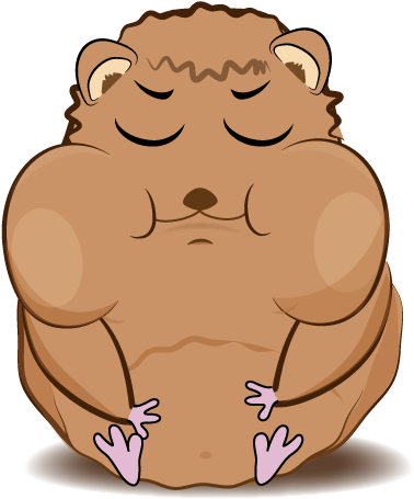 Cartoon Muscular Hamster