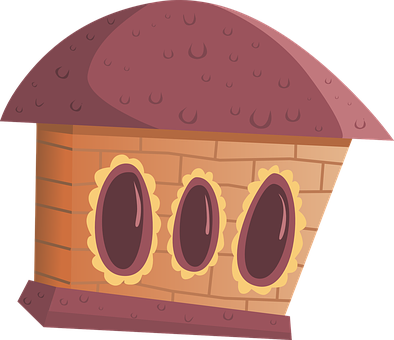 Cartoon Mushroom House Graphic