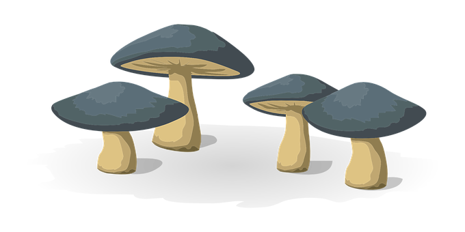 Cartoon_ Mushrooms_ Vector_ Illustration