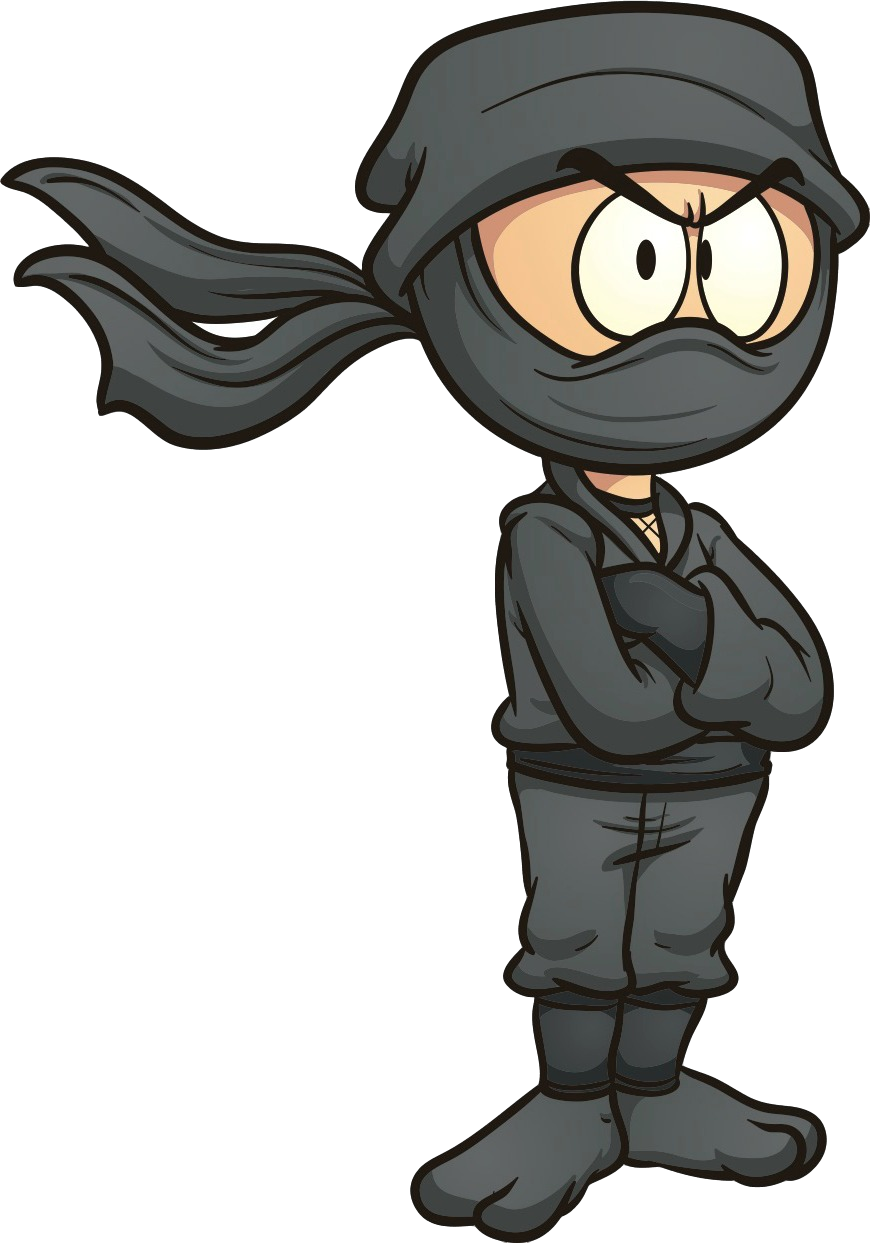 Cartoon Ninja Character Standing