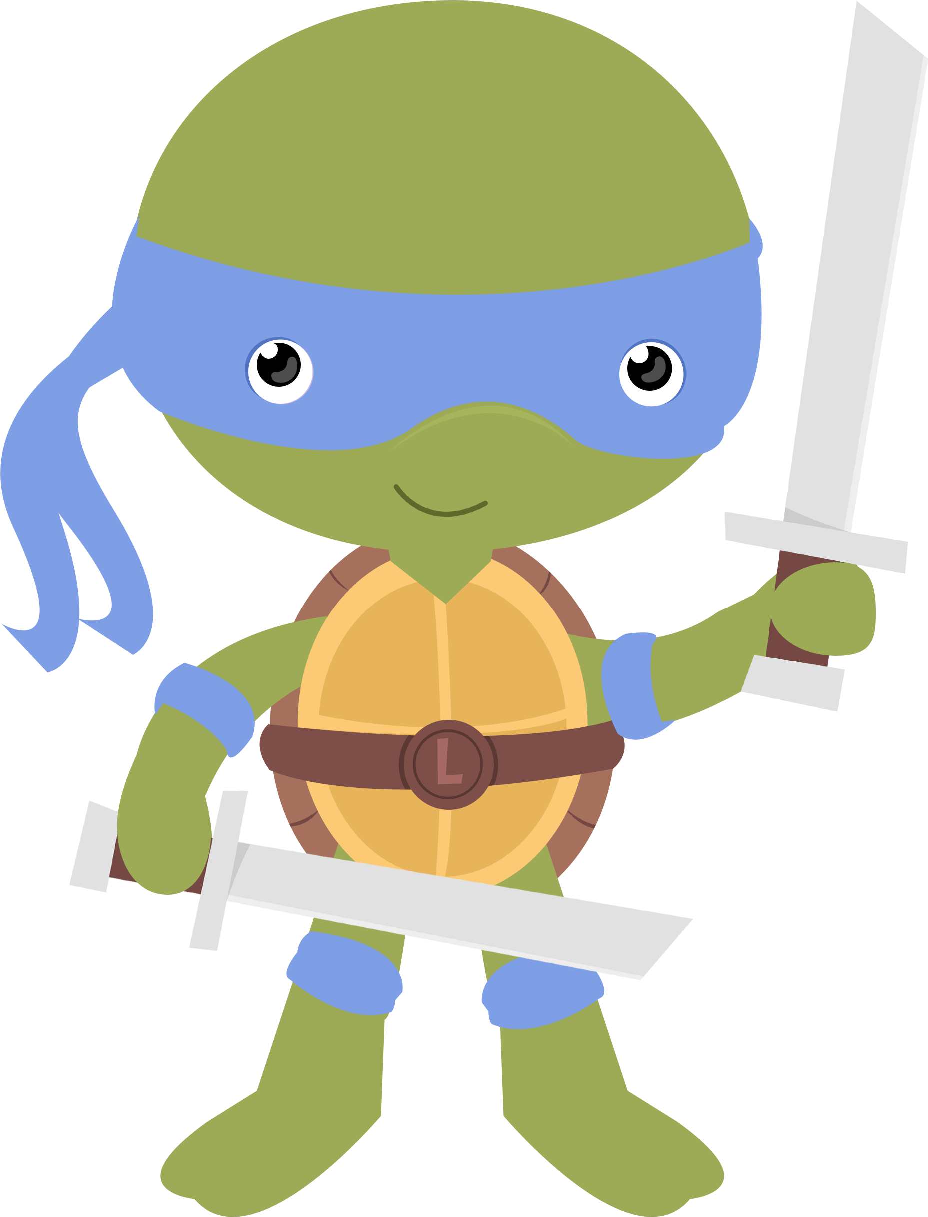 Cartoon Ninja Turtlewith Swords