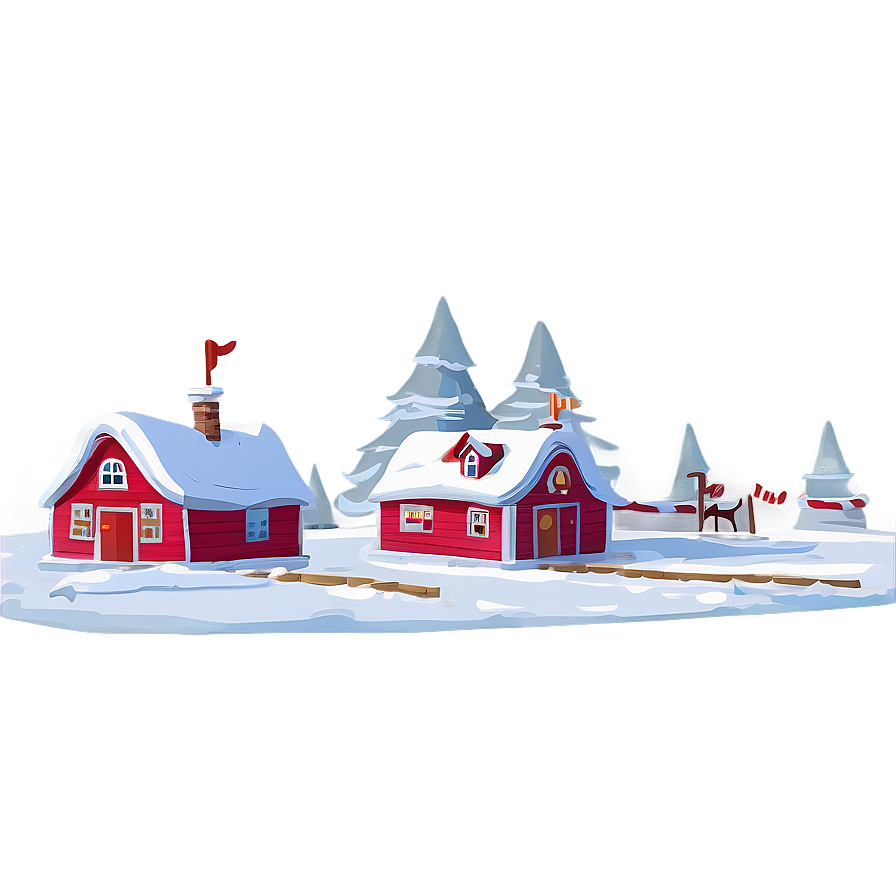 Cartoon North Pole Village Png Dwc