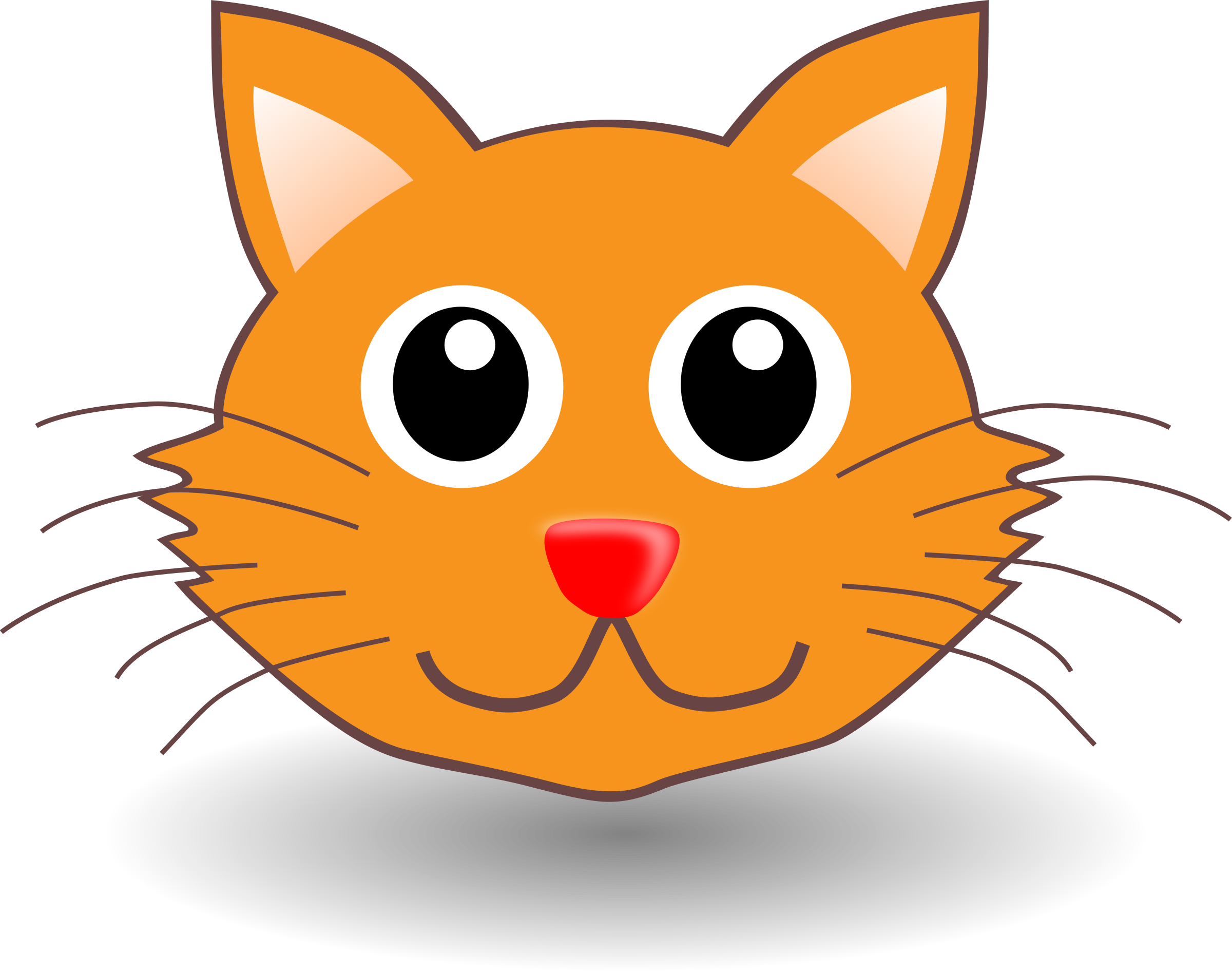 Cartoon Orange Cat Face