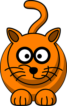 Cartoon Orange Cat Graphic