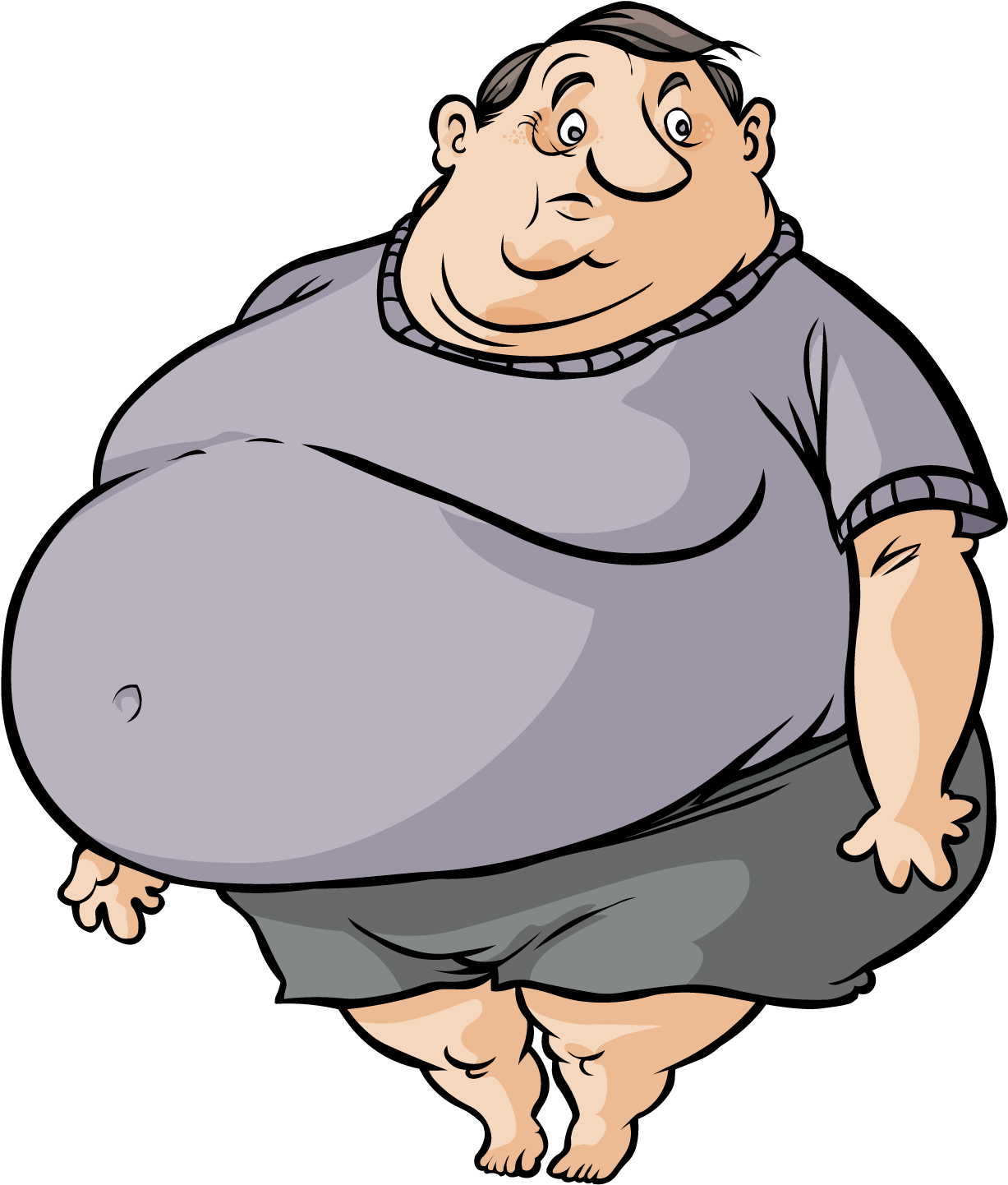 Cartoon Overweight Man Illustration