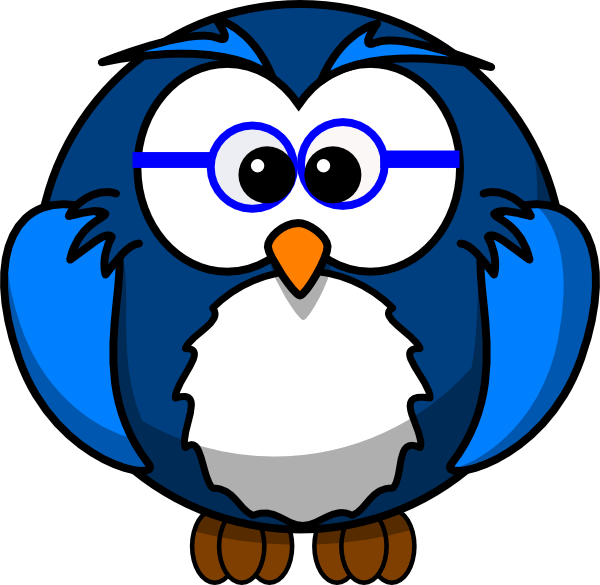 Cartoon Owl Wearing Glasses