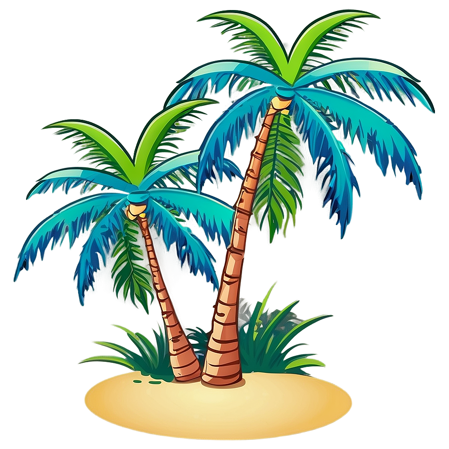 Cartoon Palm Tree Clipart Png 06212024