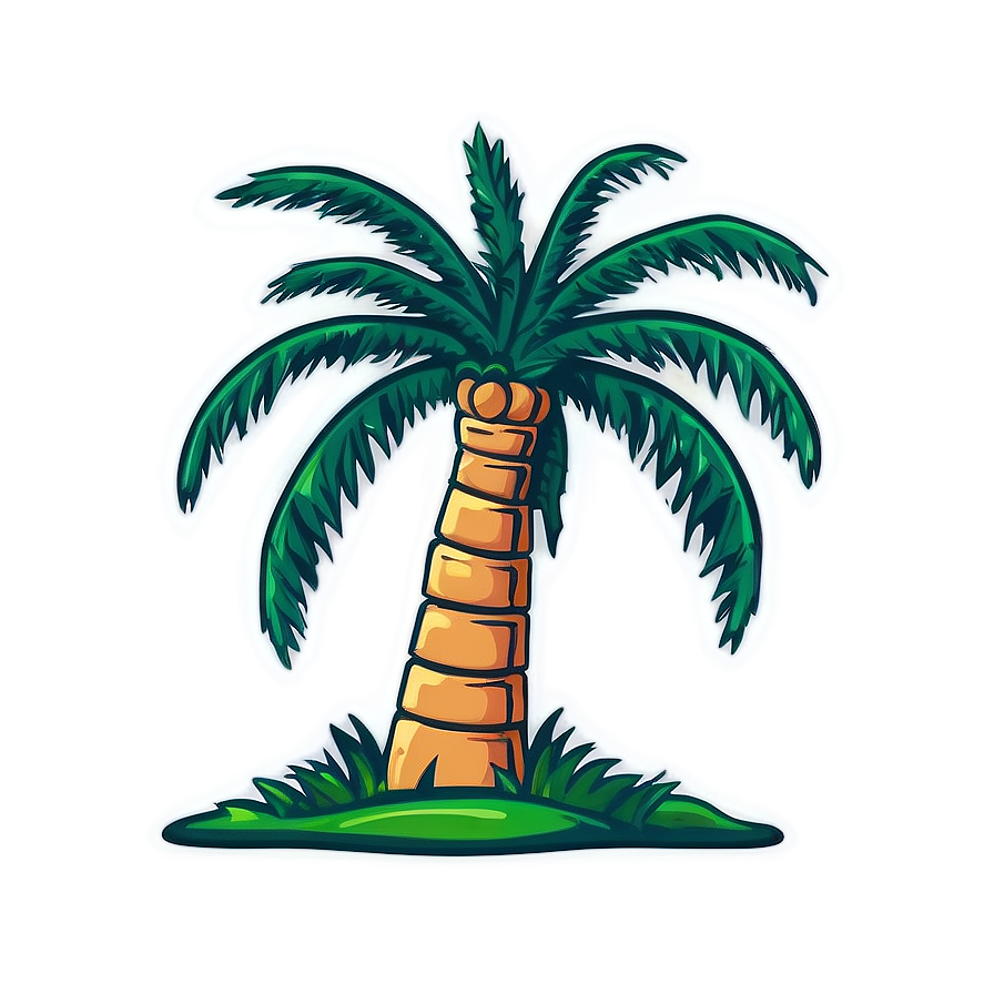 Cartoon Palm Tree Outline Png Eja