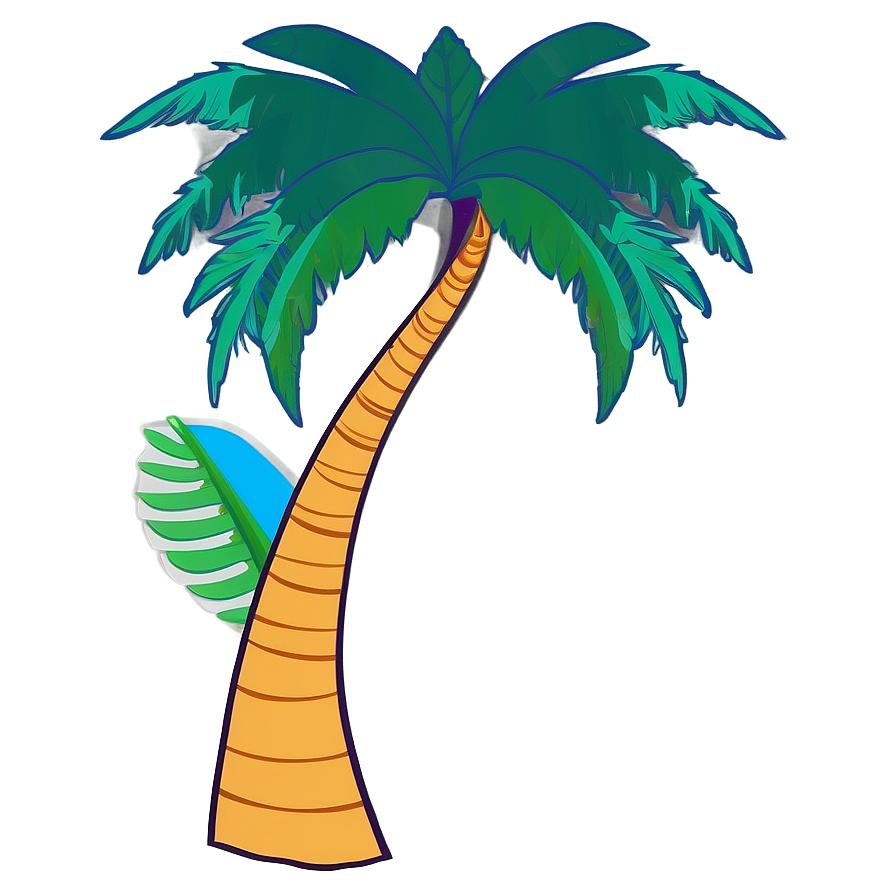 Cartoon Palm Tree Outline Png Qya48