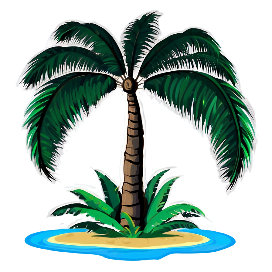 Cartoon Palm Tree Paradise Png 51