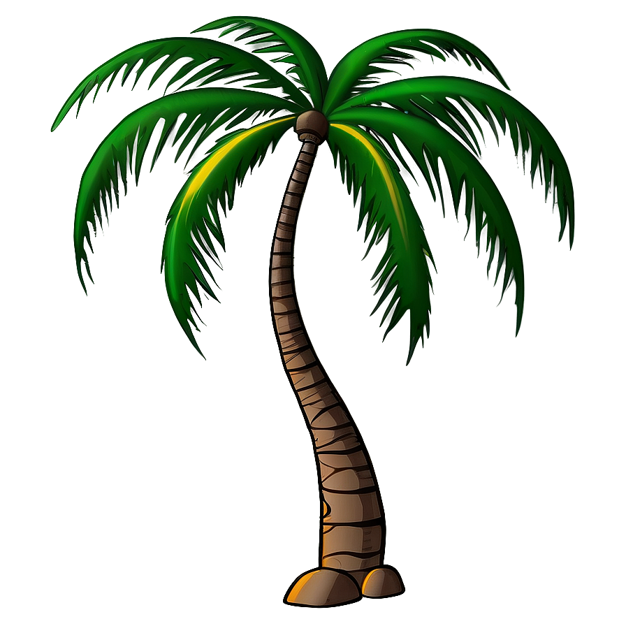 Cartoon Palm Tree Sunset Png Fwi95