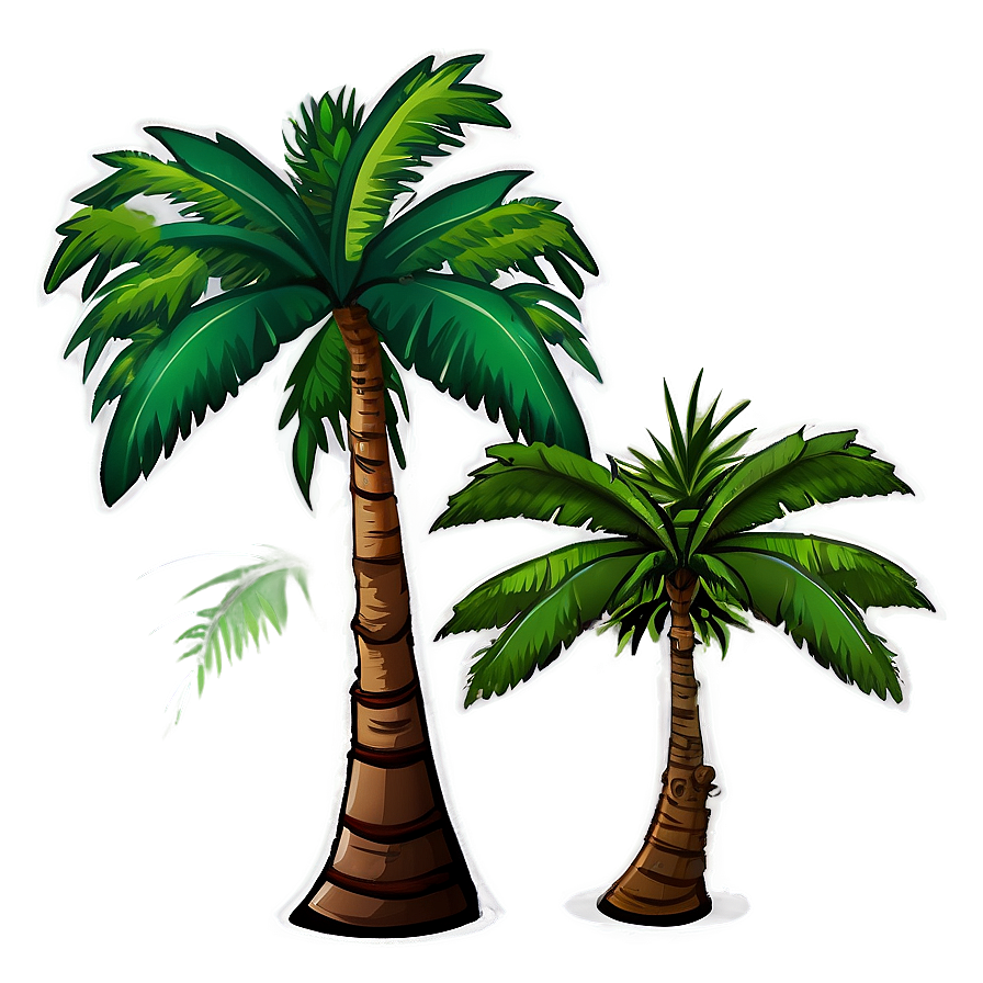 Cartoon Palm Trees Png 05042024