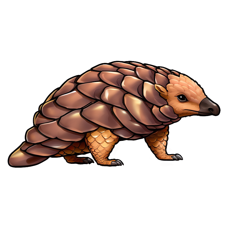 Cartoon Pangolin Character Png Eng52