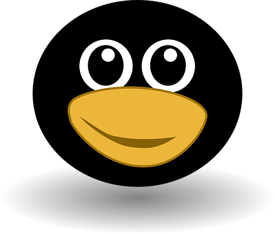 Cartoon Penguin Face Graphic