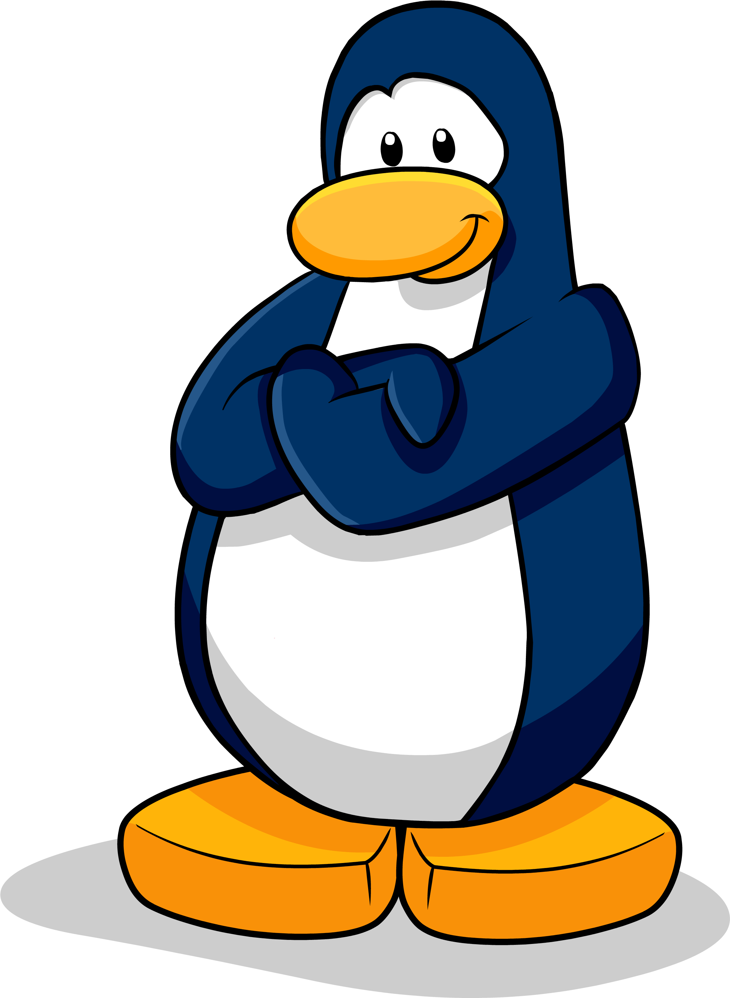 Cartoon Penguin Standing Confidently