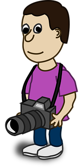 Cartoon Photographer Character