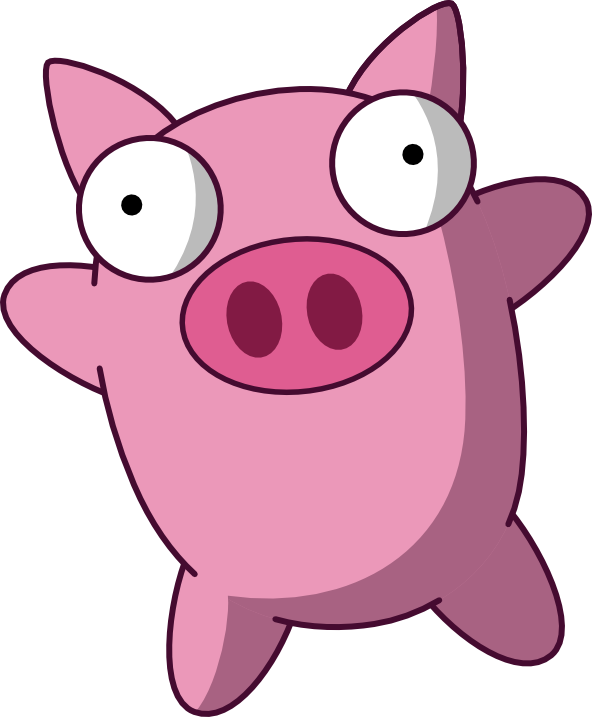 Cartoon Pig Character Illustration