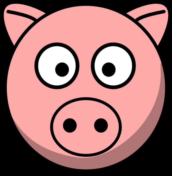 Cartoon Pig Face Graphic