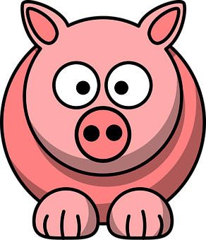 Cartoon Pig Vector Illustration