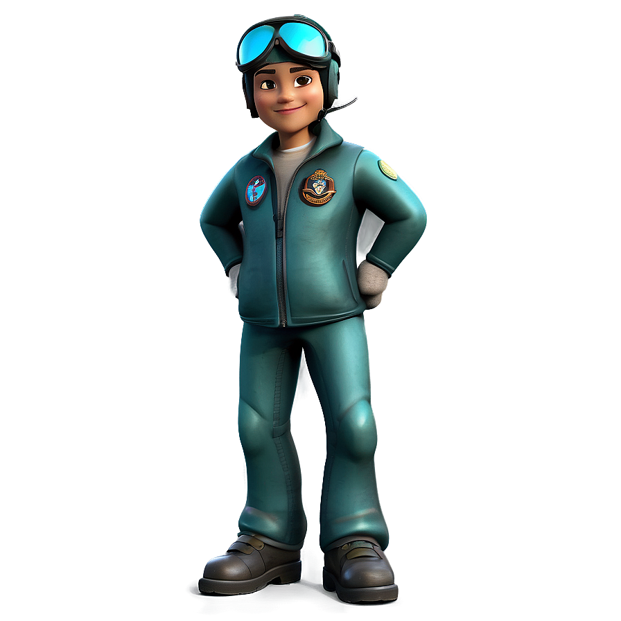 Cartoon Pilot Character Png 06252024