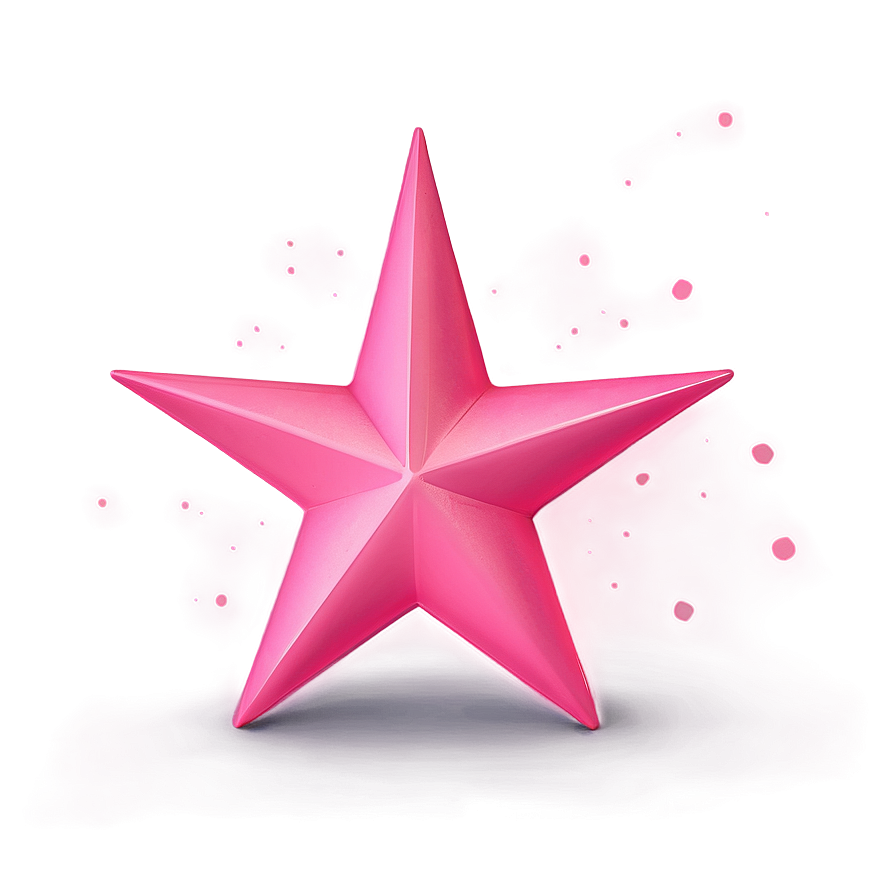 Cartoon Pink Stars Png 06122024