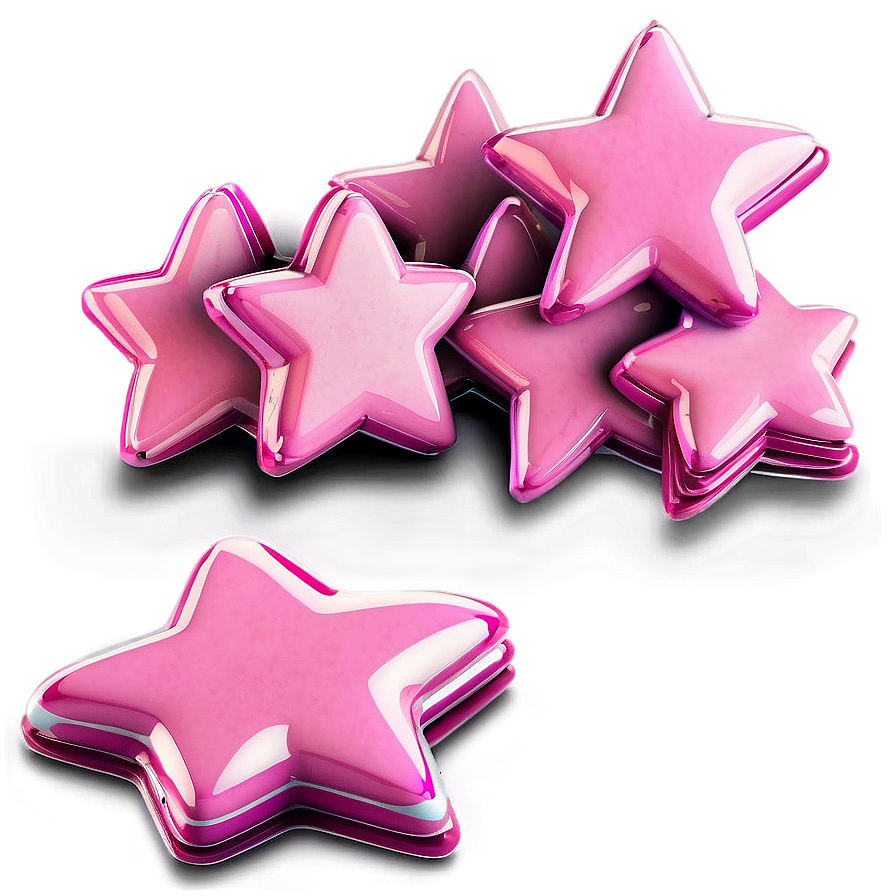 Cartoon Pink Stars Png Cik56