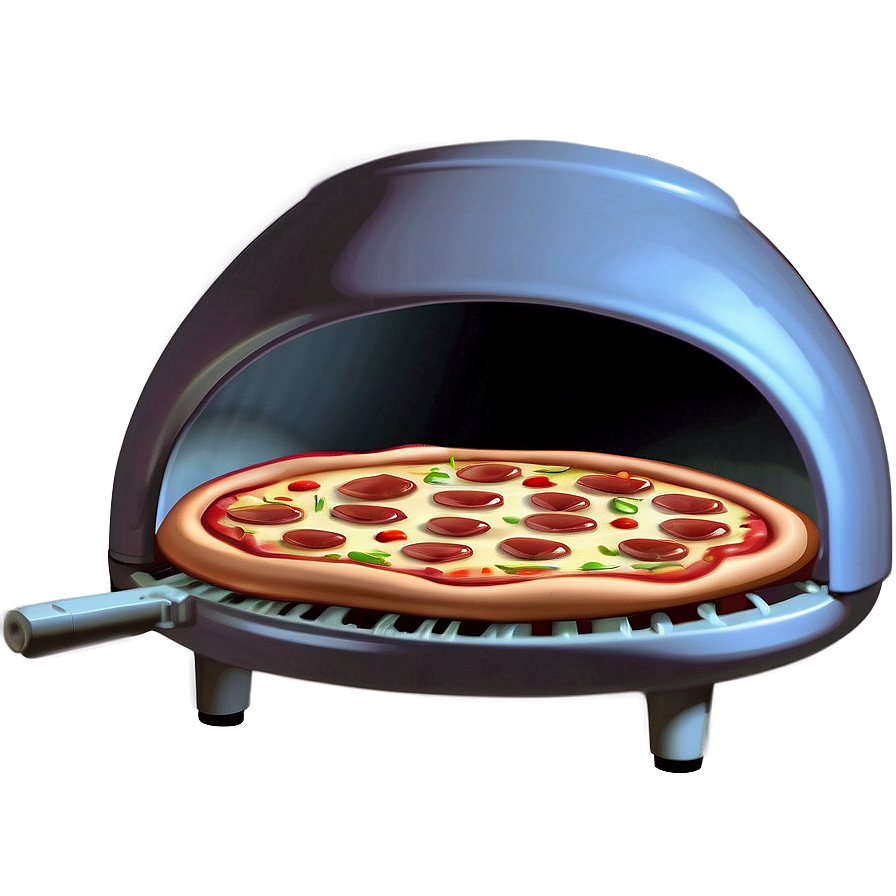 Cartoon Pizza In Oven Png Rir